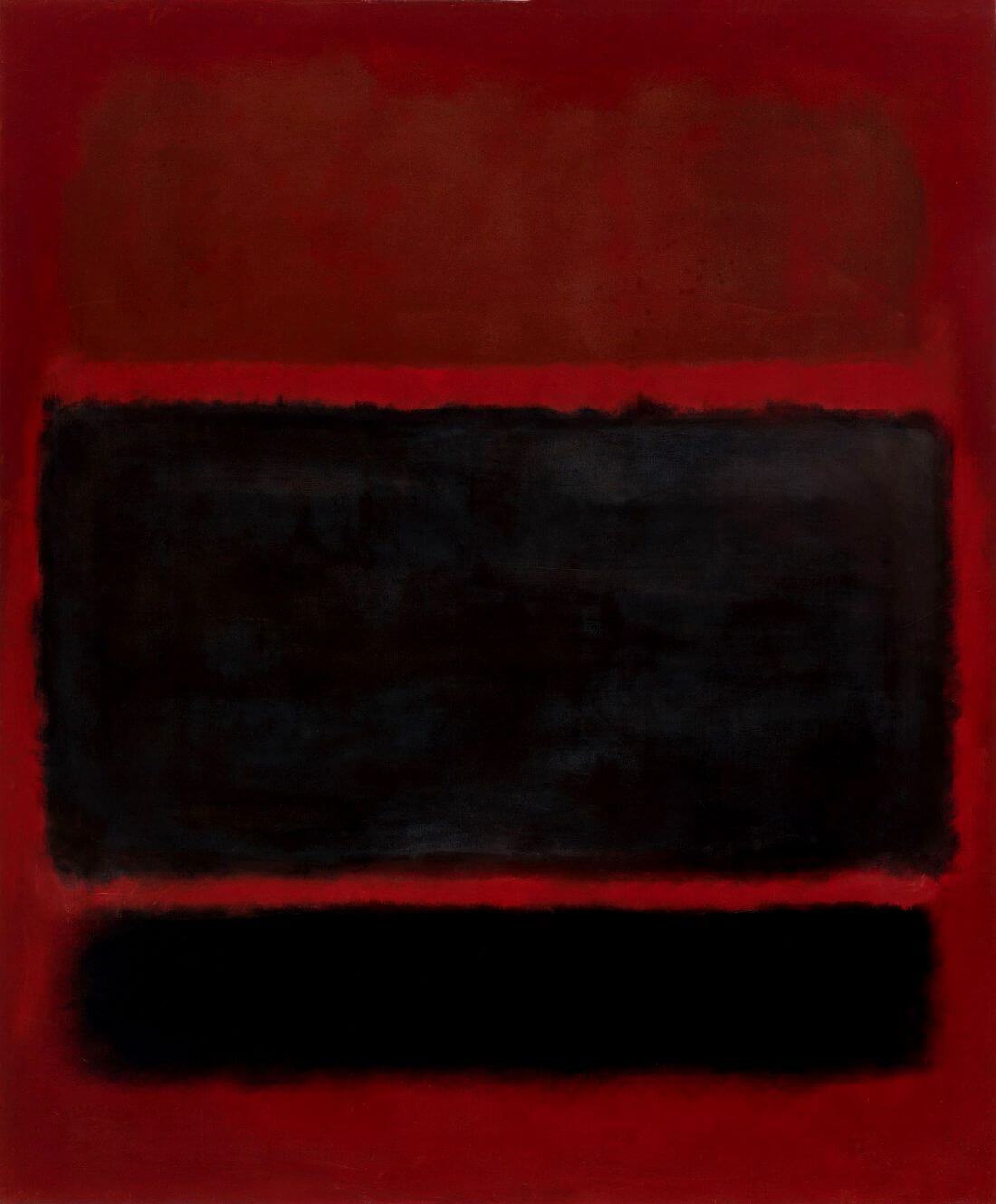 Rothko Black Brown on Maroon