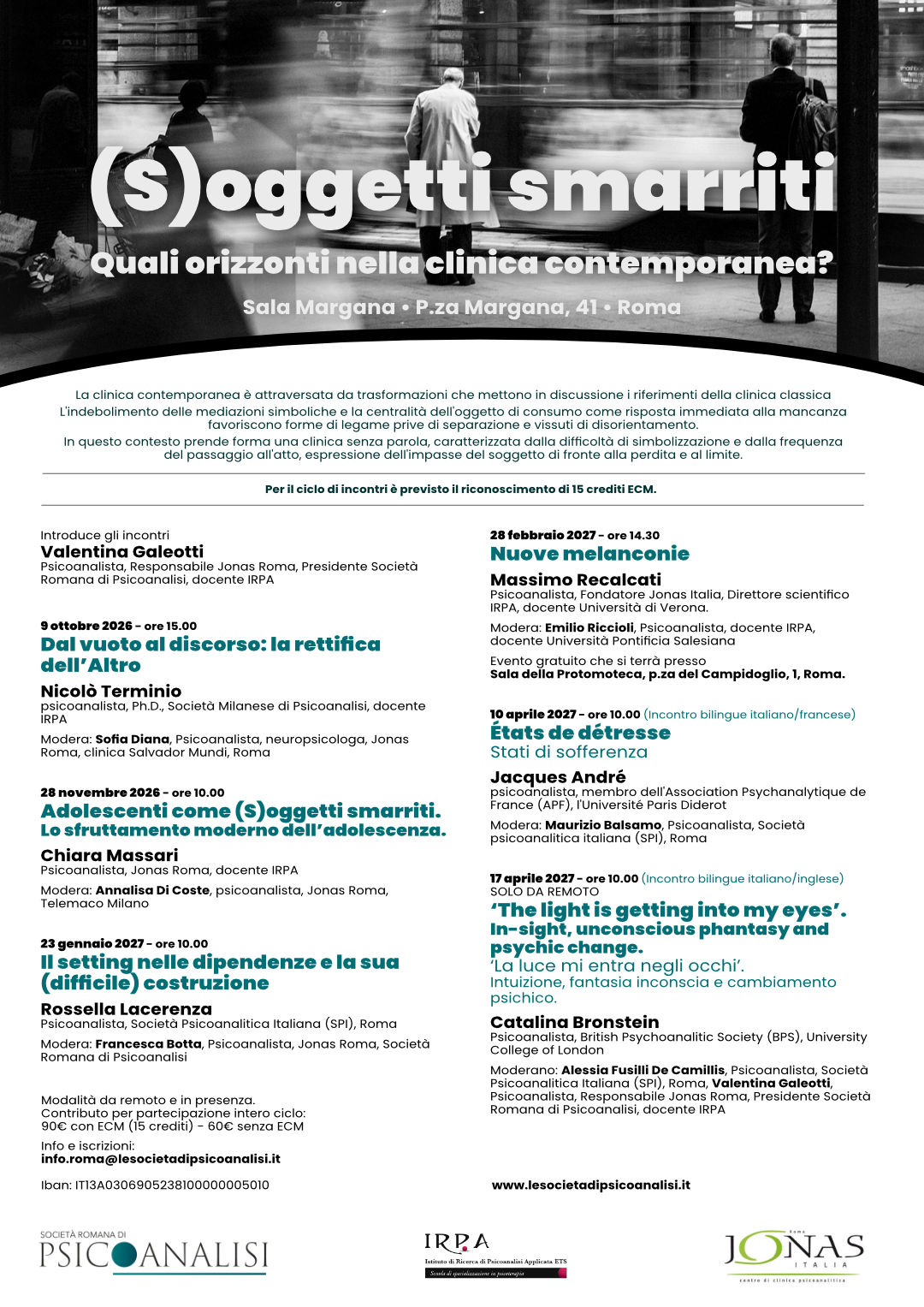 Locandina "Che cosa fa una psicoanalisi?"